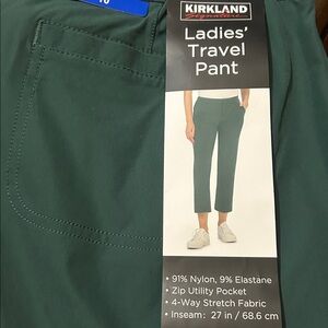 Kirkland Signature Ladies' Travel Pants Green size 4, 6, 8, 10, 12 NWT